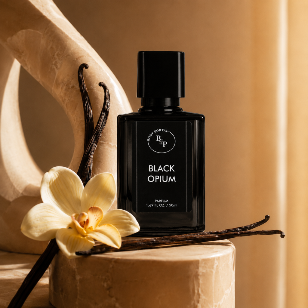 BLACK OPIUM by BODY PORTAL – Inspired by YSL Black Opium Intense |Luxury Swiss Eau de Parfum | Perfume for Women |  Long-Lasting  | 30% Perfume Oil Concentration | Sweet & Spicy Scent with Jasmine, Vanilla & Sandalwood | 50ML