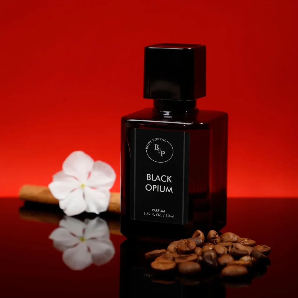 BLACK OPIUM by BODY PORTAL – Inspired by YSL Black Opium Intense |Luxury Swiss Eau de Parfum | Perfume for Women |  Long-Lasting  | 30% Perfume Oil Concentration | Sweet & Spicy Scent with Jasmine, Vanilla & Sandalwood | 50ML