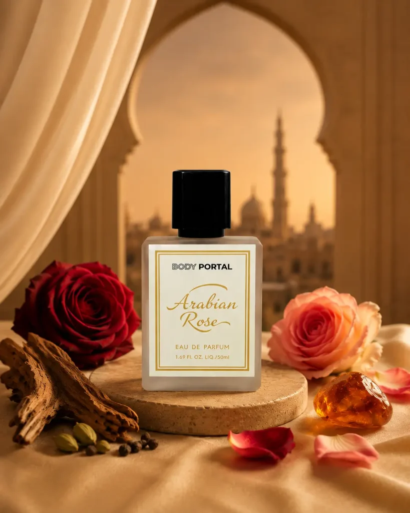 ARABIAN ROSE by BODY PORTAL – Inspired by Beauty of Arabia | Luxury Swiss Eau de Parfum | Unisex Perfume for Women & Men | Long-Lasting | 30% Perfume Oil Concentration | 50ml