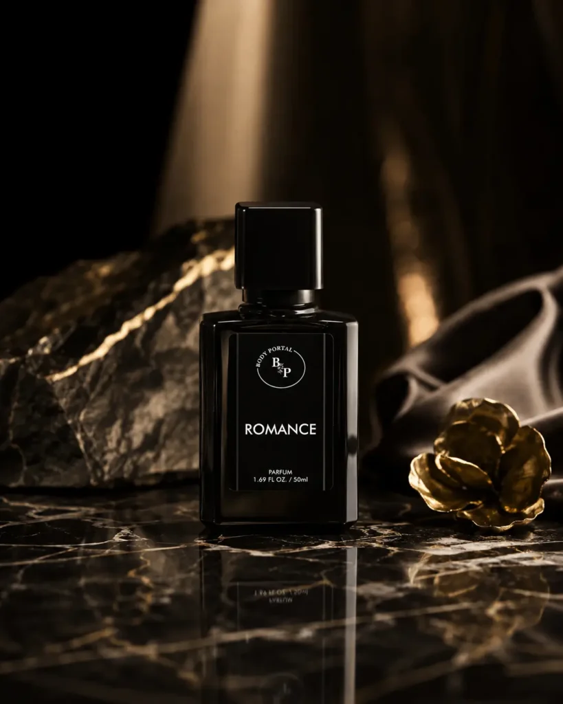 ROMANCE by BODY PORTAL – Inspired by Tom Ford Tobacco Vanille |Luxury Swiss Eau de Parfum | Unisex Perfume for Women & Men | Long-Lasting  | 30% Perfume Oil  Concentration | Warm Oriental Spicy Scent with Tobacco, Vanilla, Cacao & Woody Notes | 50ml
