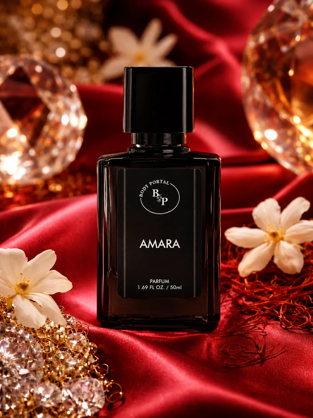 AMARA by BODY PORTAL – Inspired by Baccarat Rouge 540 | Luxury Swiss Eau de Parfum | Unisex Perfume for Women & Men | 30% Perfume Oil Concentration | Long-Lasting  | Oriental Floral Fragrance | 50ml