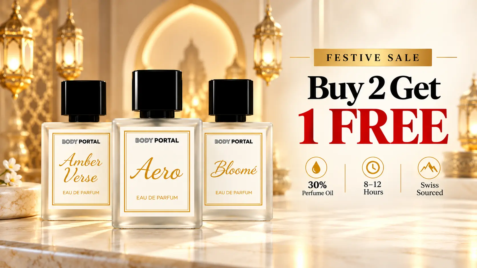 Luxurious Arabesque Festive Perfume Sale